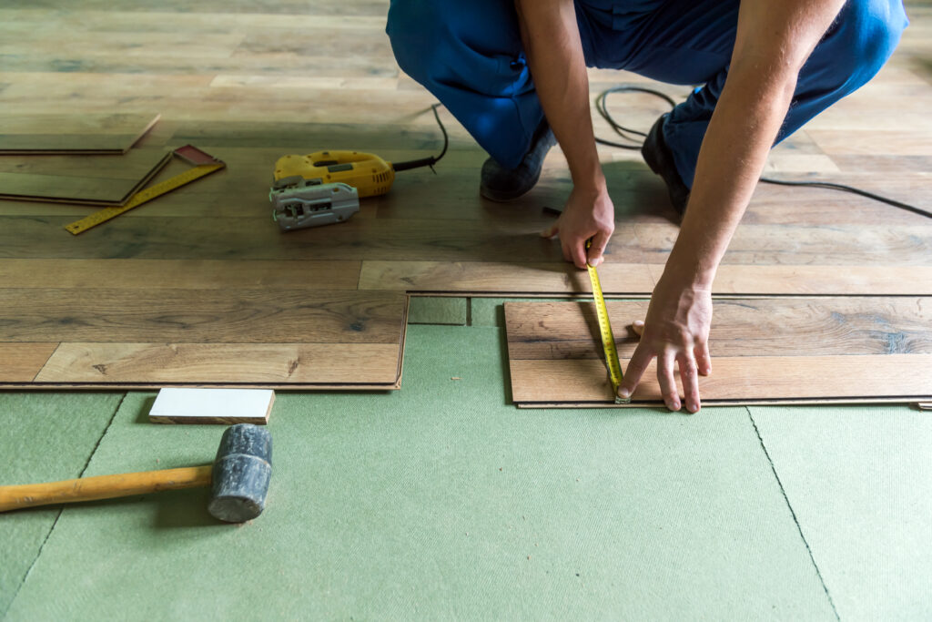 Elegant laminate flooring installed in a commercial office by SwiftFloor